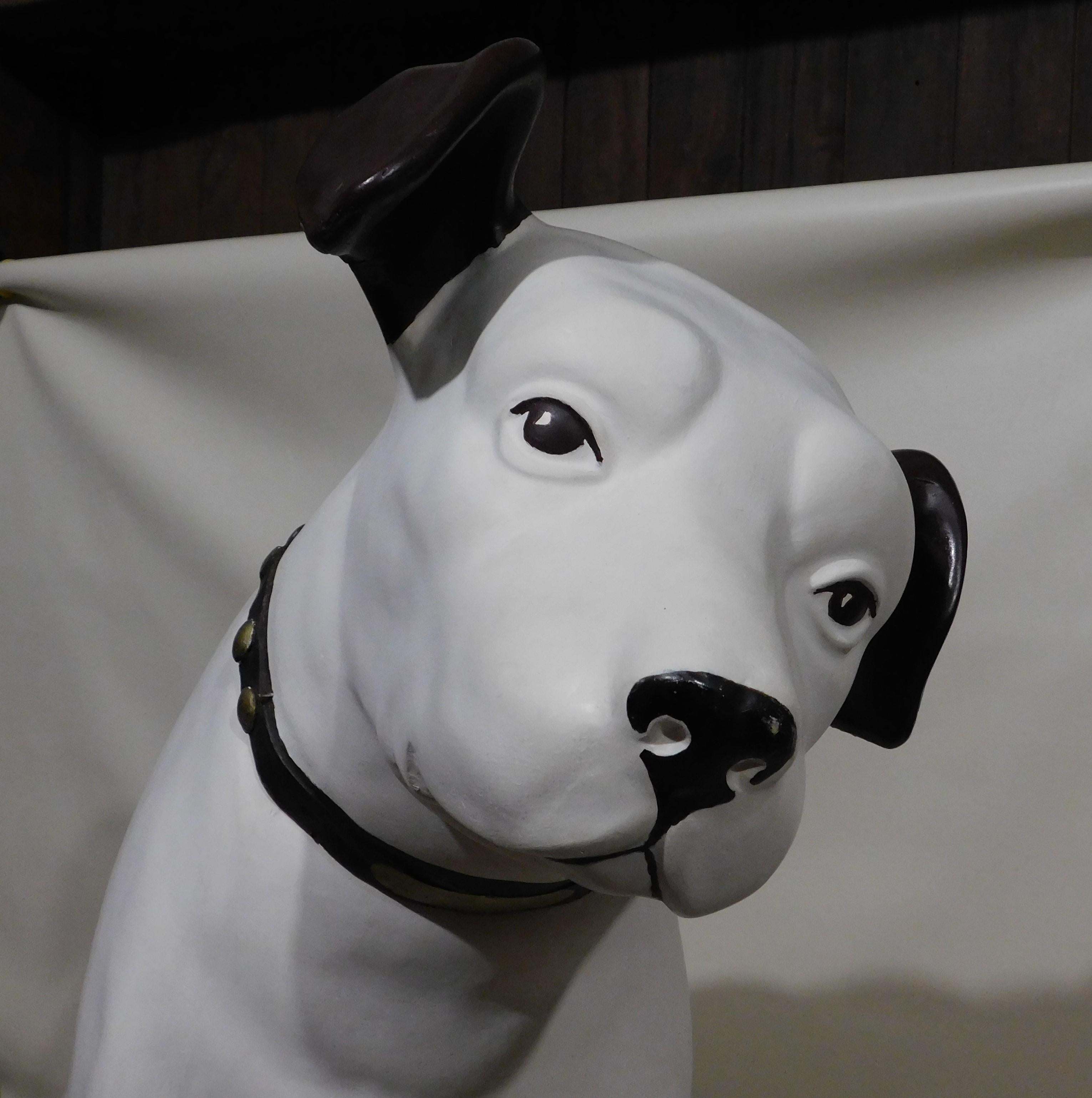 His Masters Voice Large Store Display 'Nipper' Hund Victor RCA Jack Russell (Mitte des 20. Jahrhunderts)