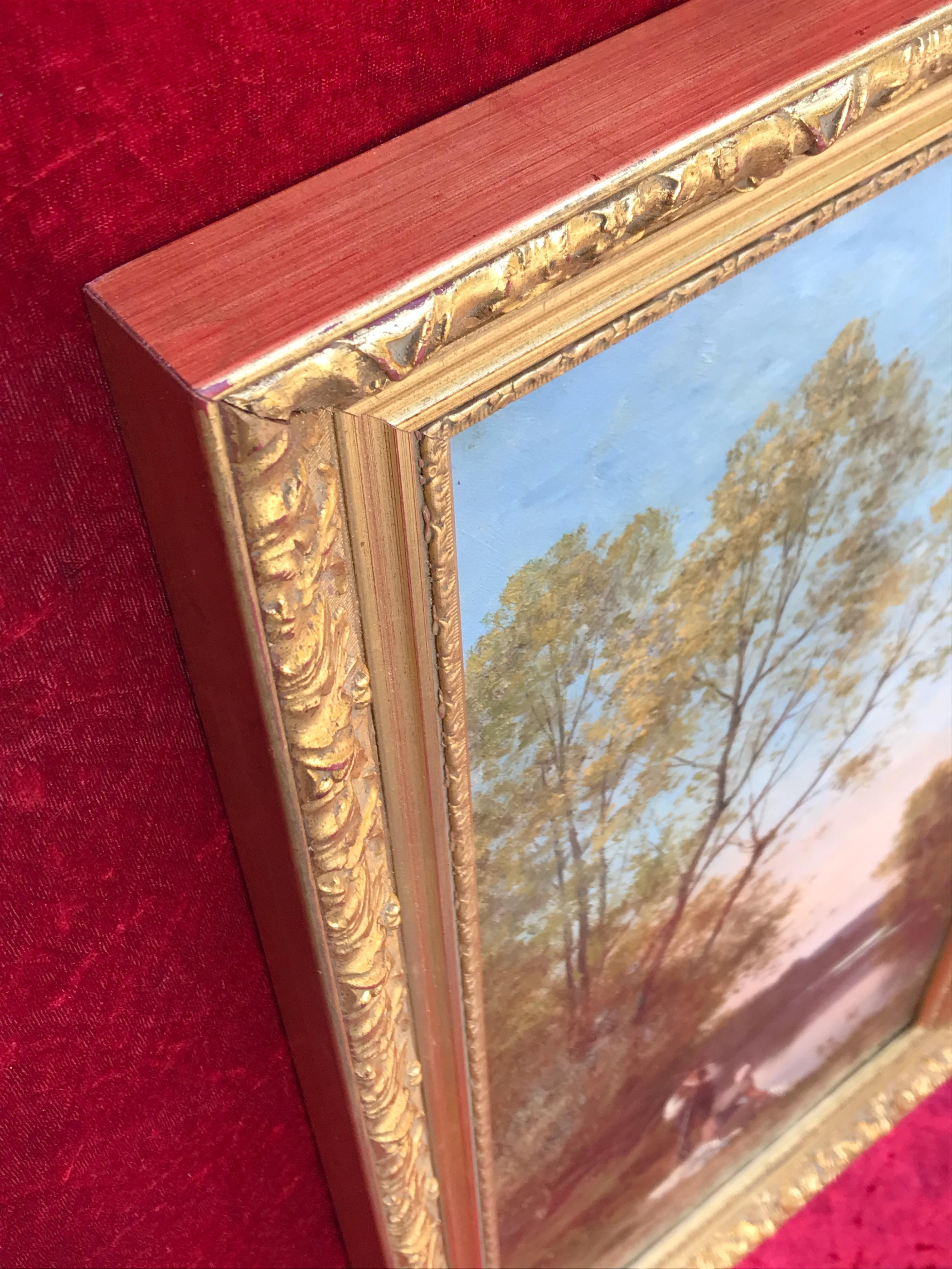 Paisaje junto al estanque - Painting de HIS René Charles