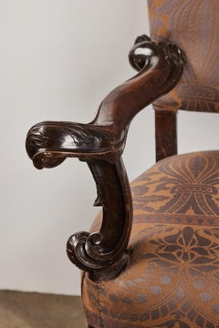 "His" Venetian Walnut Arm Chair