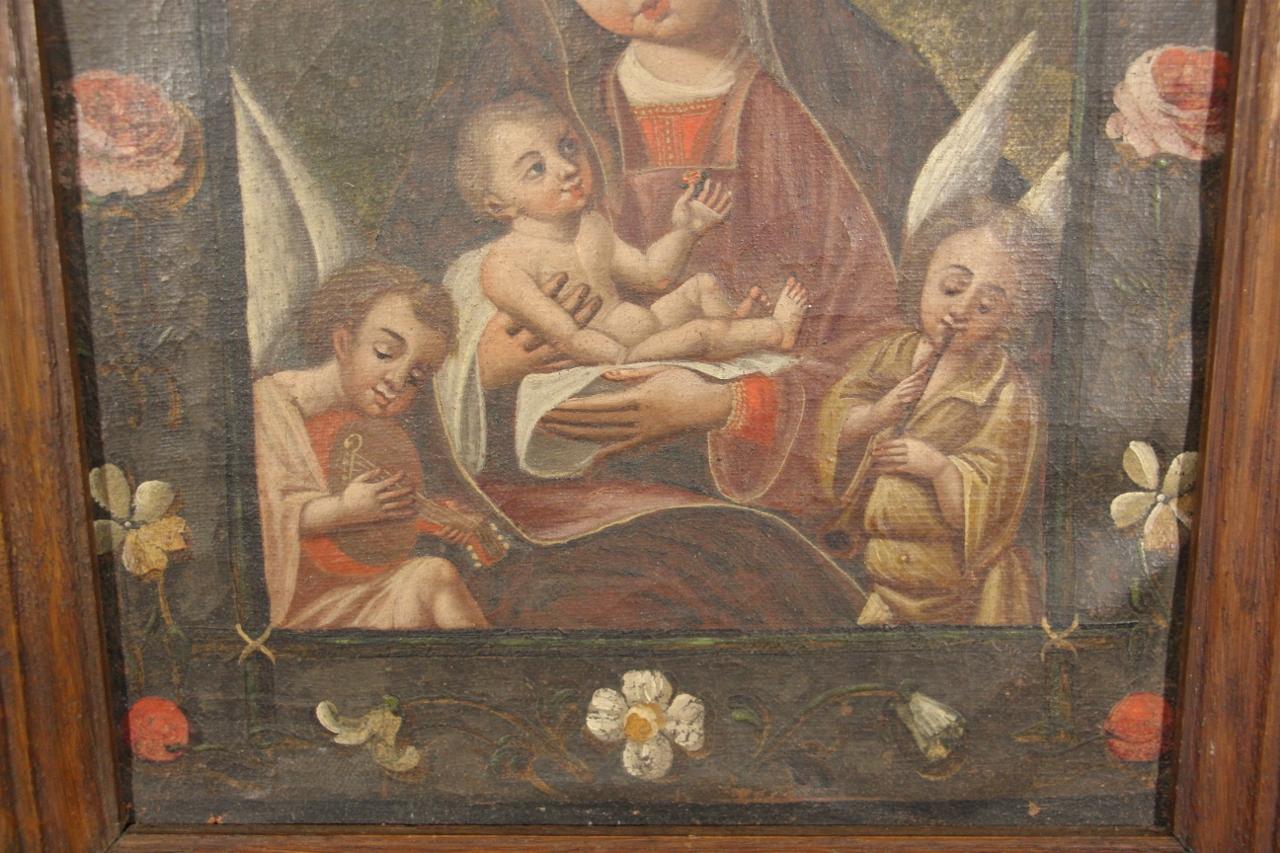 Hispanische Schule vom Ende des 18. Jahrhunderts Jungfrau und Kind (Spanisch) im Angebot