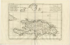 Hispaniola St Domingue – French & Spanish Antilles Map by Rigobert Bonne, c.1780