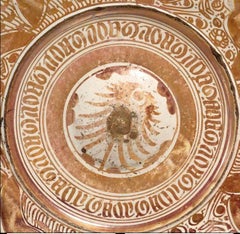 Hispano-Moresque Ceramic Charger, 16th Century Glazed Pottery