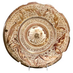 Hispano-Moresque Ceramic Charger, 16th Century Glazed Pottery