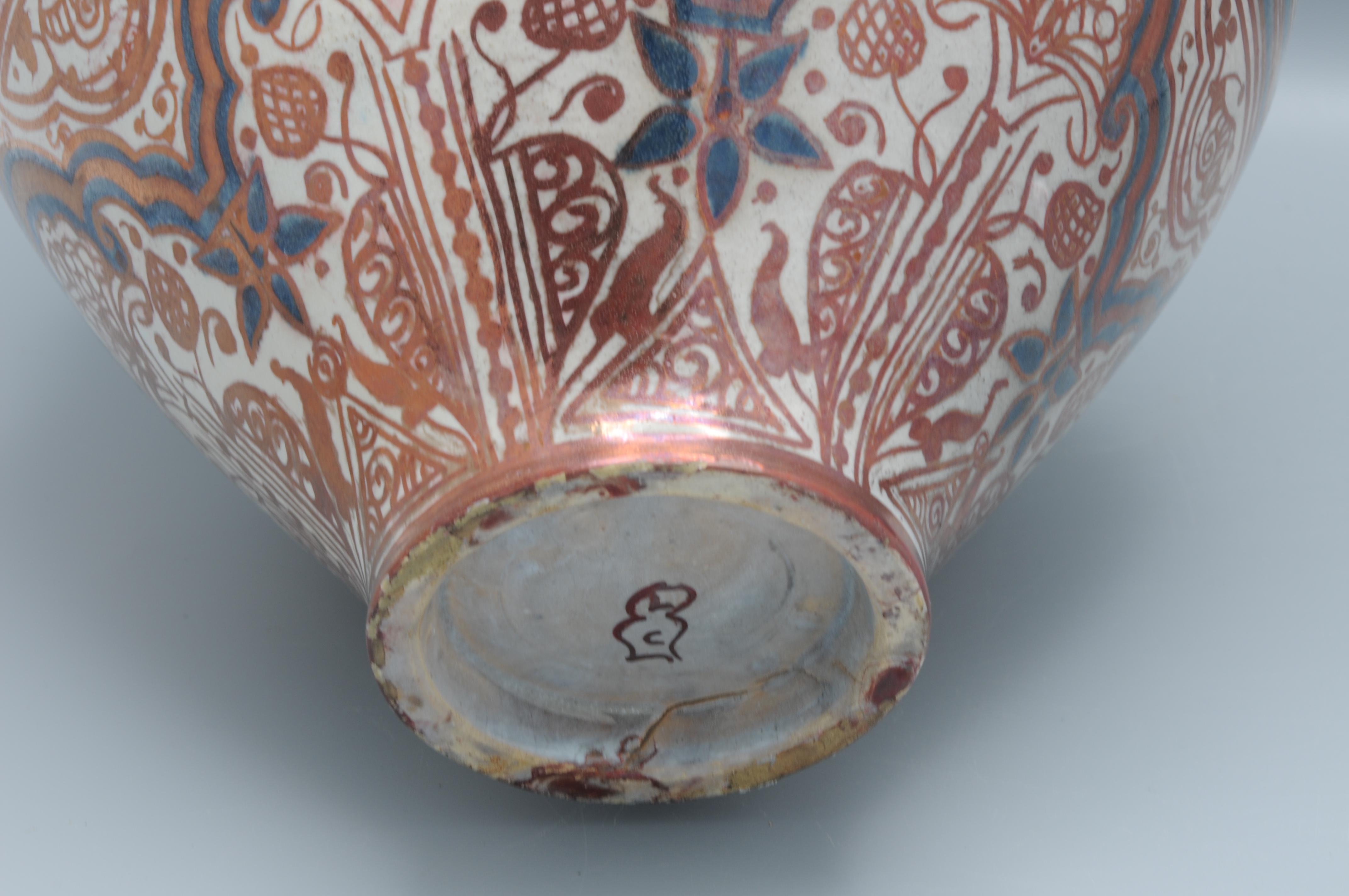 Hispano Moresque Lüsterware Alhambra-Vase – Valencia, frühes 20. Jahrhundert im Angebot 4