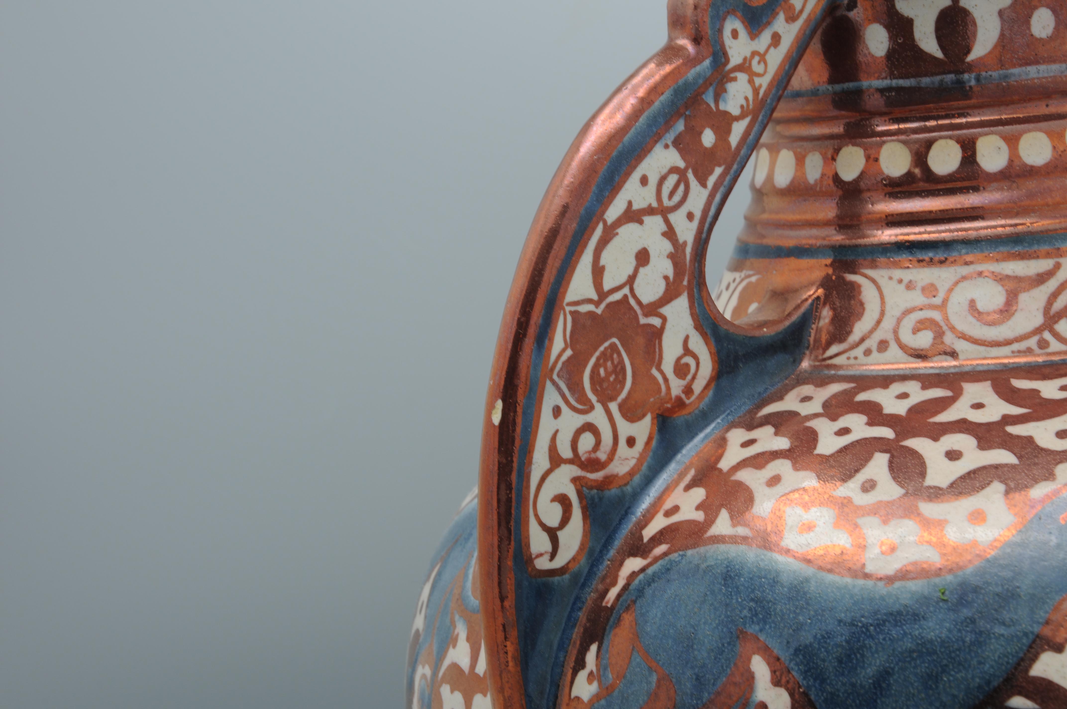 Hispano Moresque Lüsterware Alhambra-Vase – Valencia, frühes 20. Jahrhundert im Angebot 5