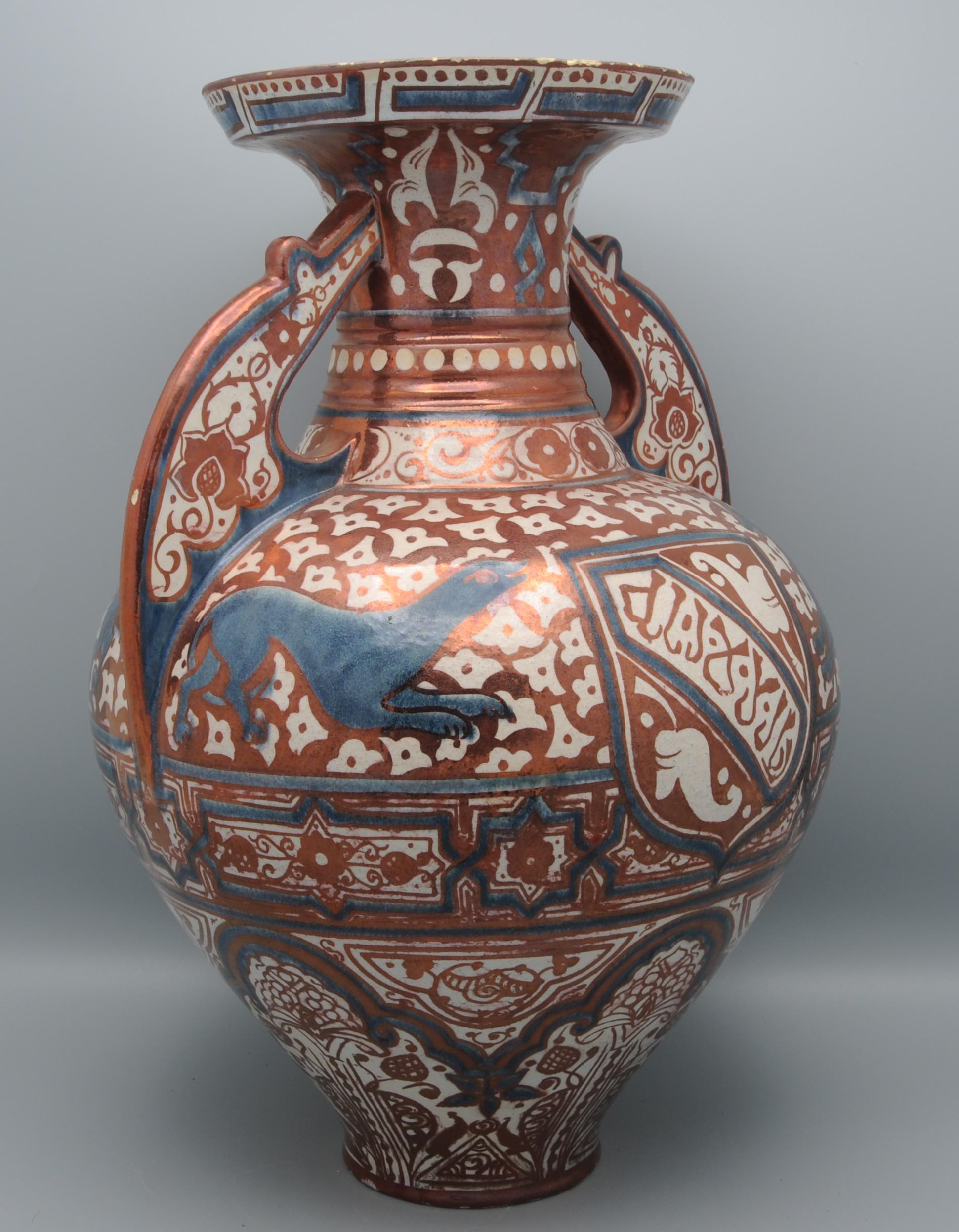 Hispano Moresque Lüsterware Alhambra-Vase – Valencia, frühes 20. Jahrhundert (Spanisch) im Angebot