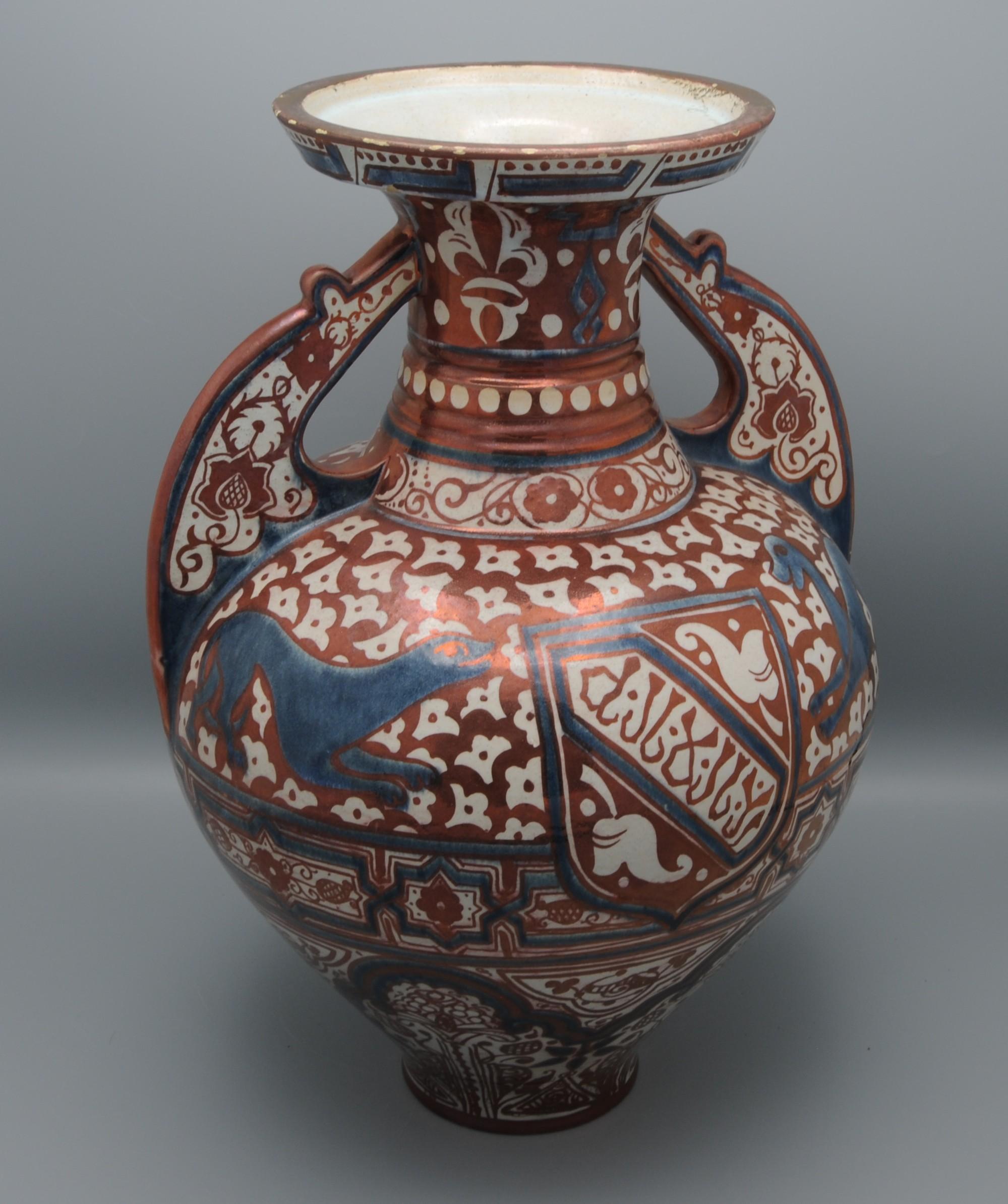 Hispano Moresque Lüsterware Alhambra-Vase – Valencia, frühes 20. Jahrhundert im Angebot 2
