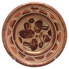 Plat en céramique lustrée hispano moresque - 17e siècle, Manises