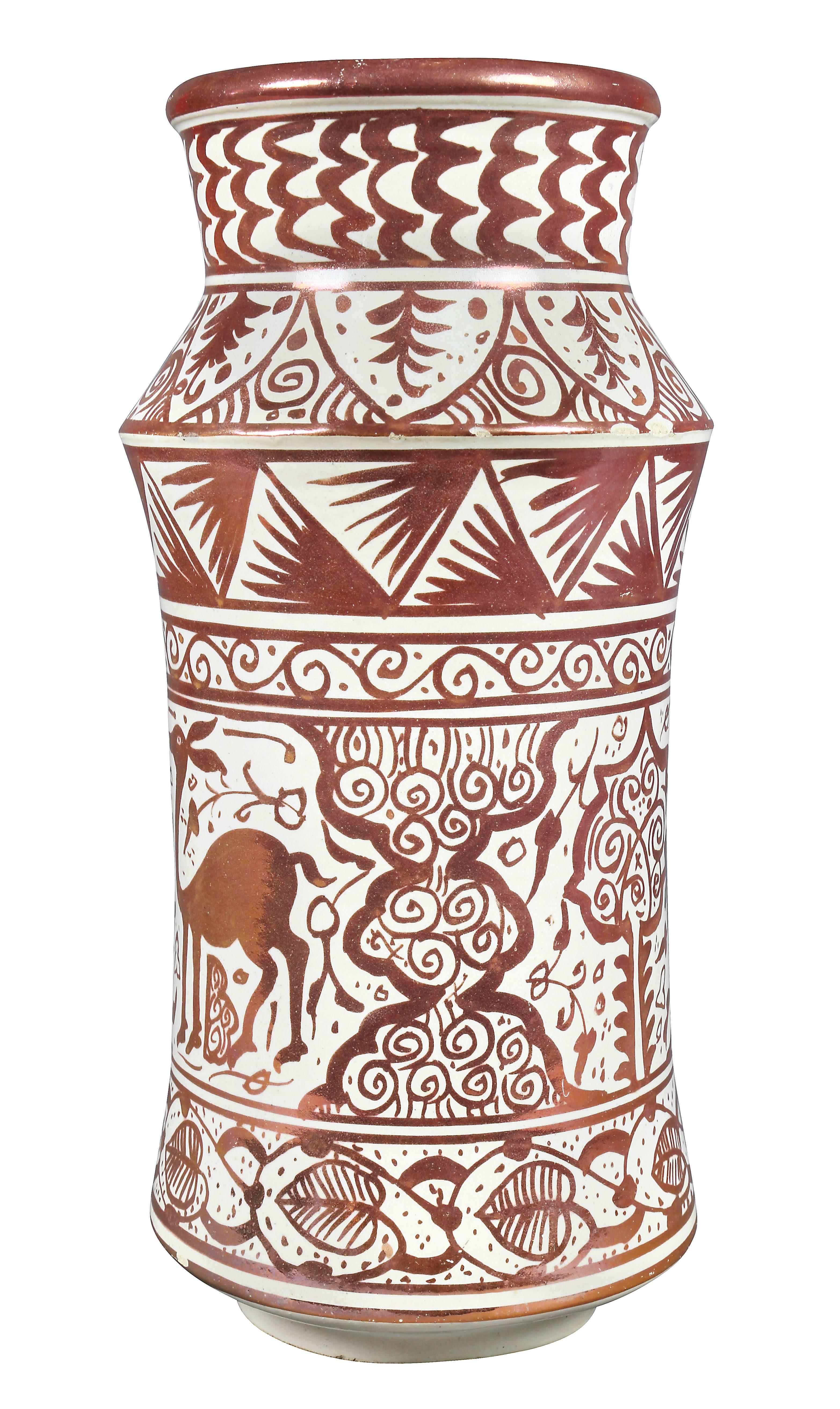 Vase en poterie hispano-Moresque Bon état à Essex, MA