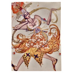 Histoire de Leon Bakst Rara edizione francese del 1924 #94 di 345 disegni dei Ballet Russes
