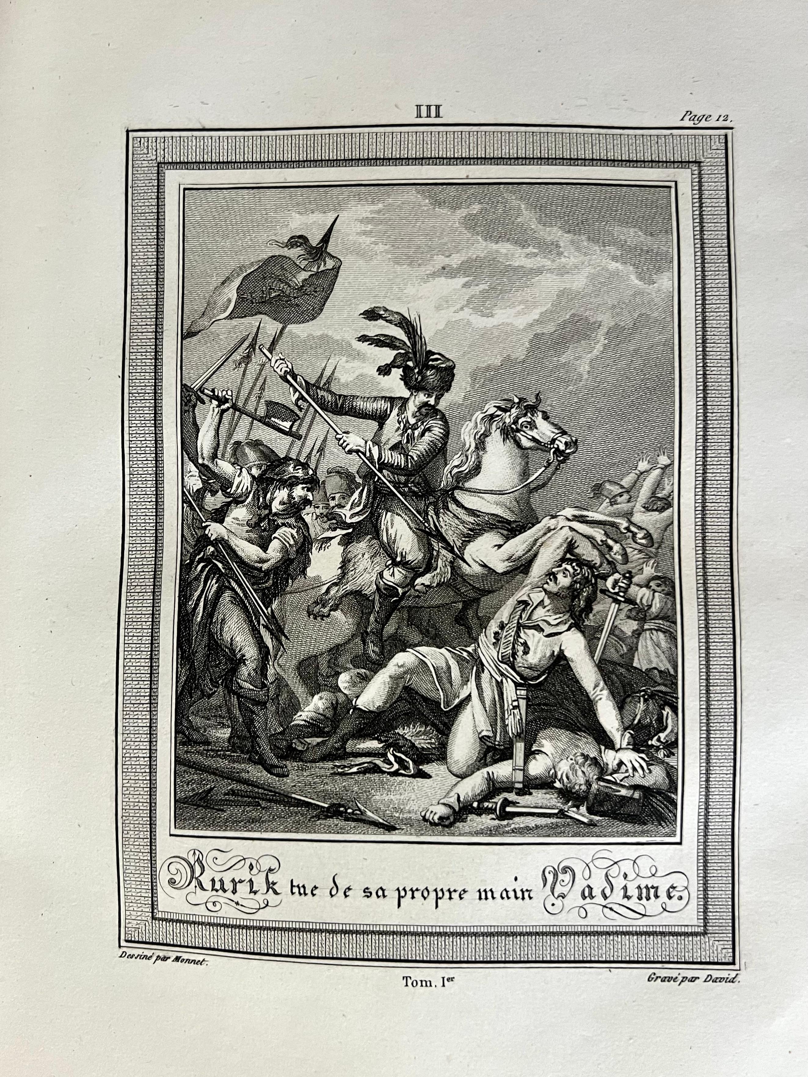 Histoire De Russie Pubblicato nel 1797 con 36 tavole incise da E.A. A. David in vendita 8