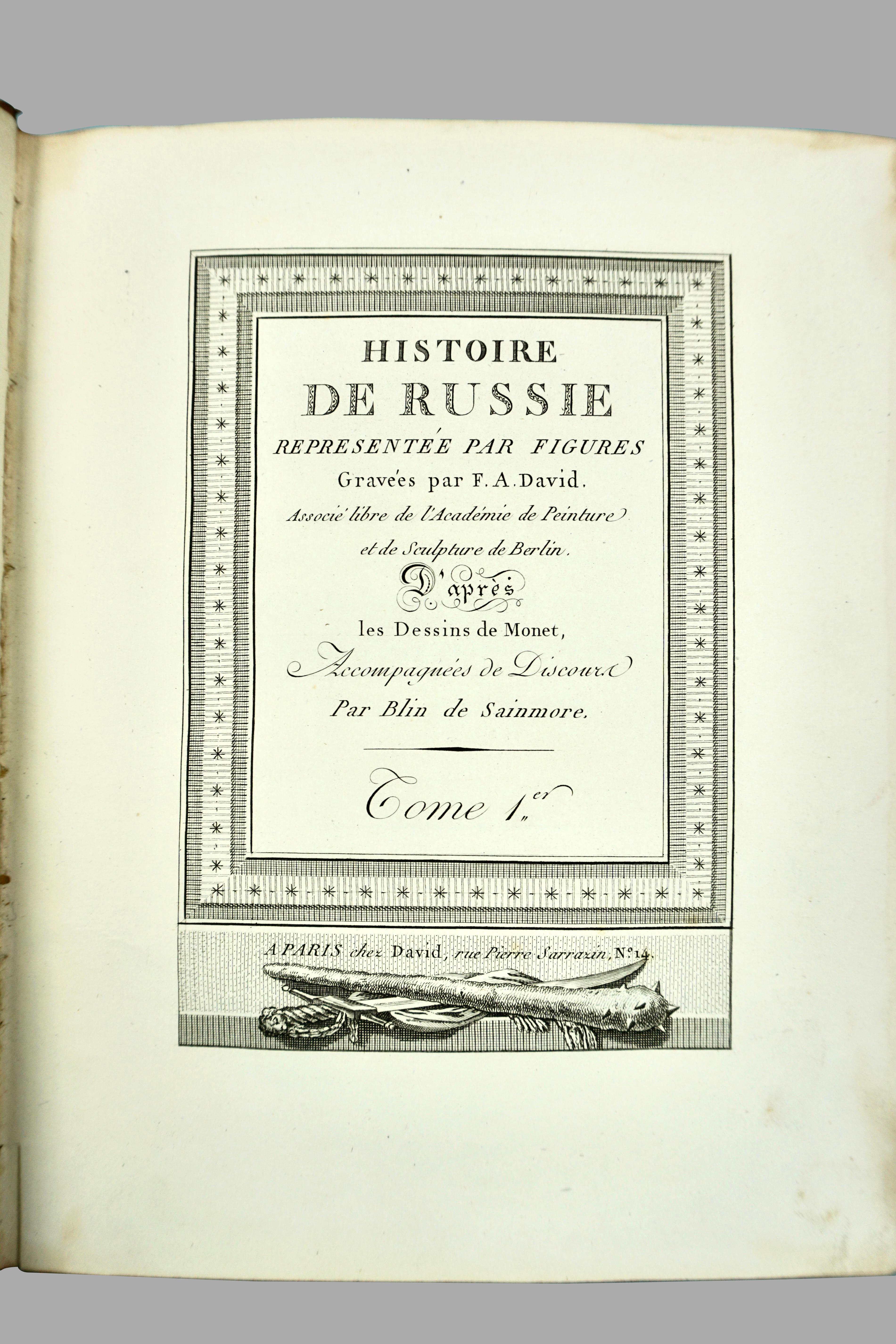 Francese Histoire De Russie Pubblicato nel 1797 con 36 tavole incise da E.A. A. David in vendita