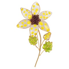 Histoire de verre 'Flower' brooch