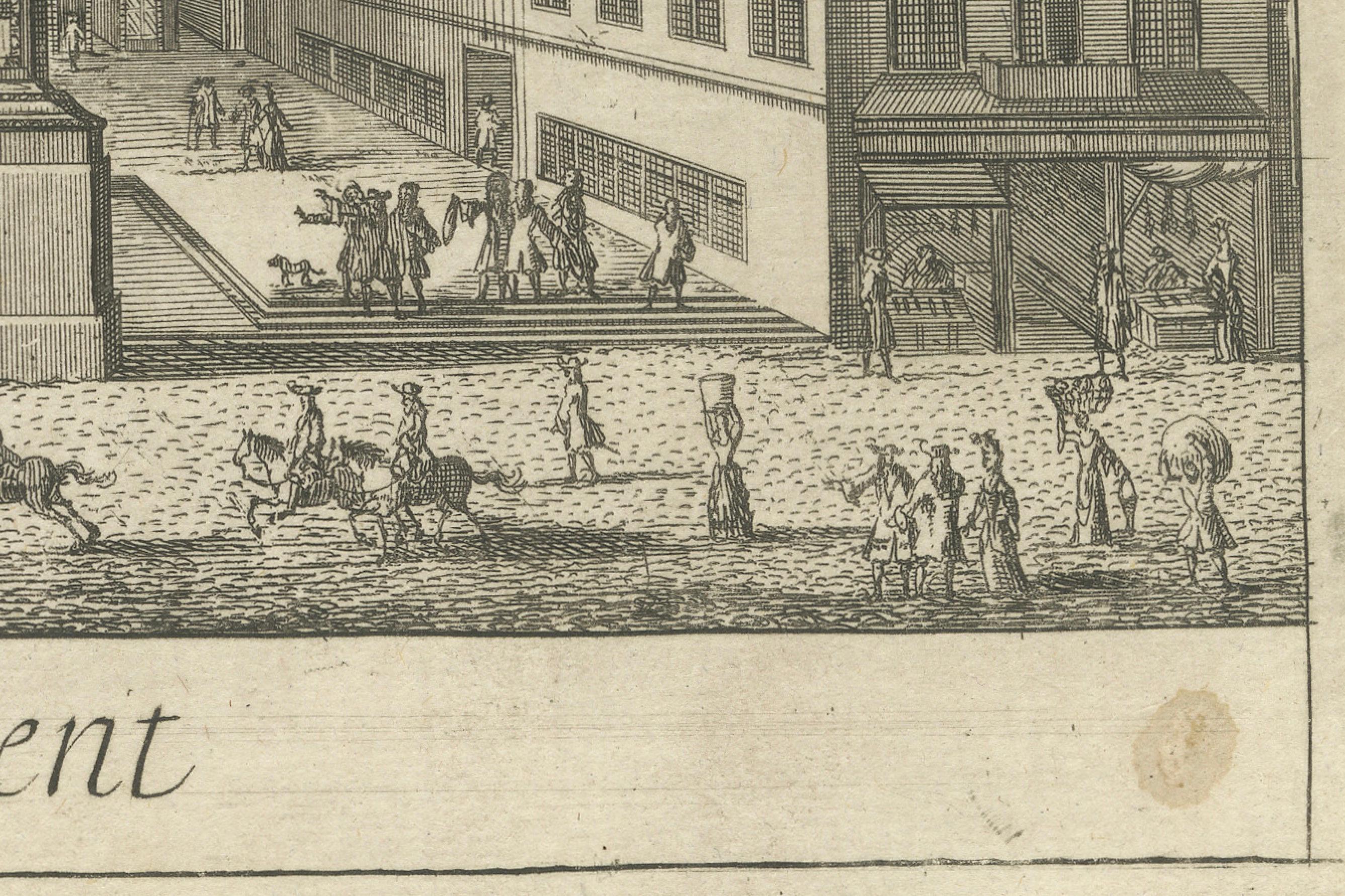 Paper Historic 1720 Engraving of The Monument, London Bridge Ward For Sale