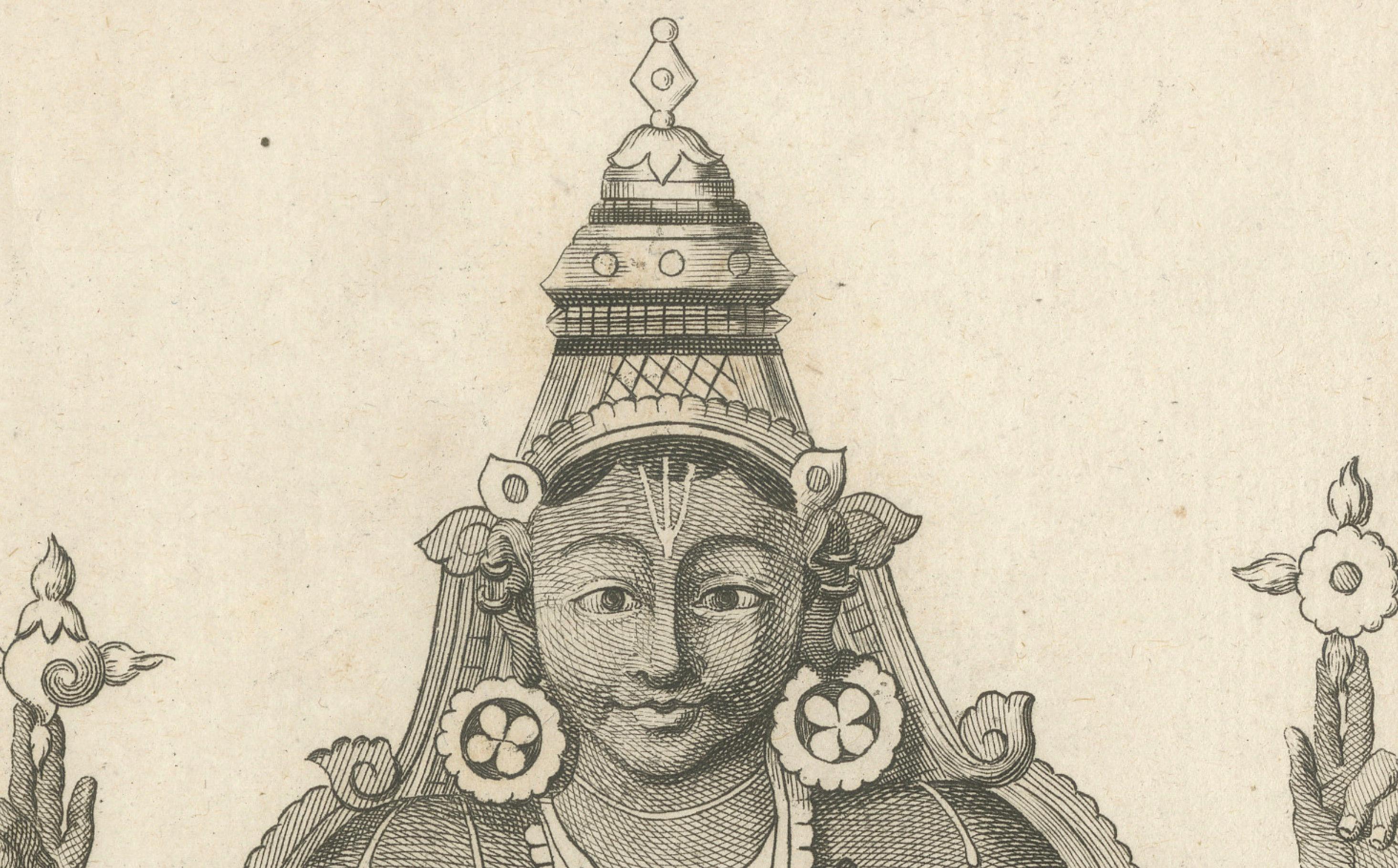 Matsya Vishnu Fish Avatar, gravure ancienne et historique de 1806 en vente 1