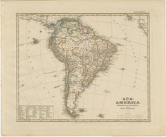 Historic 1858 Map of South America – Pre-Border Consolidation
