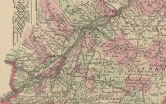 Historic 1864 Civil War Era Map of Canada with Great Lakes Detail