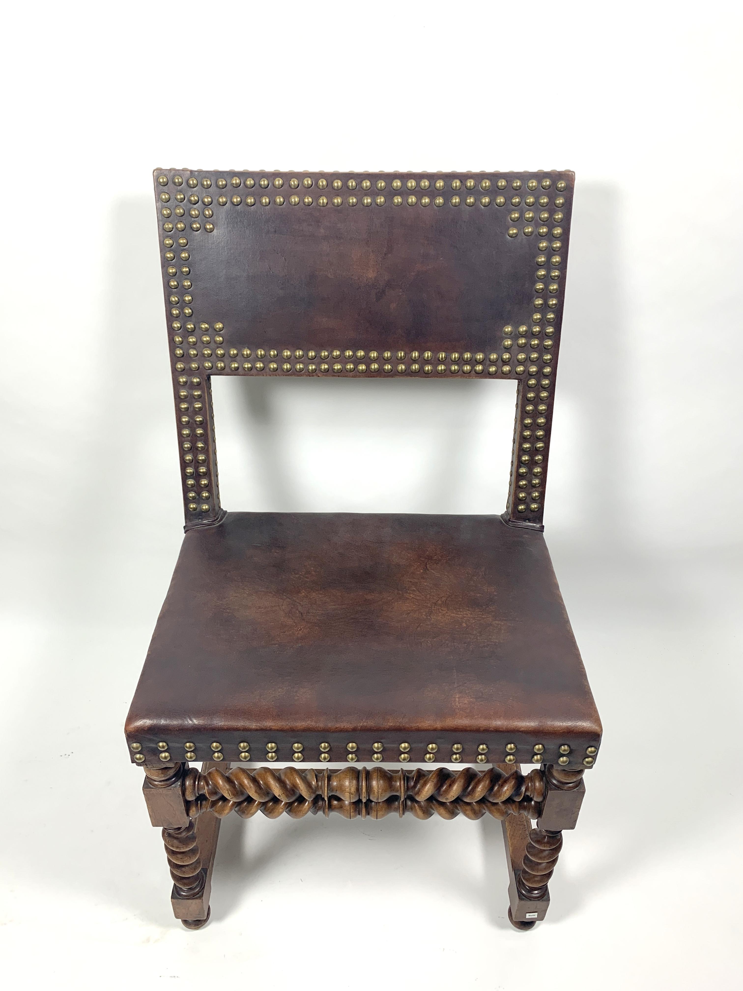 European Historic Arts & Crafts Leather Chair, 1970s