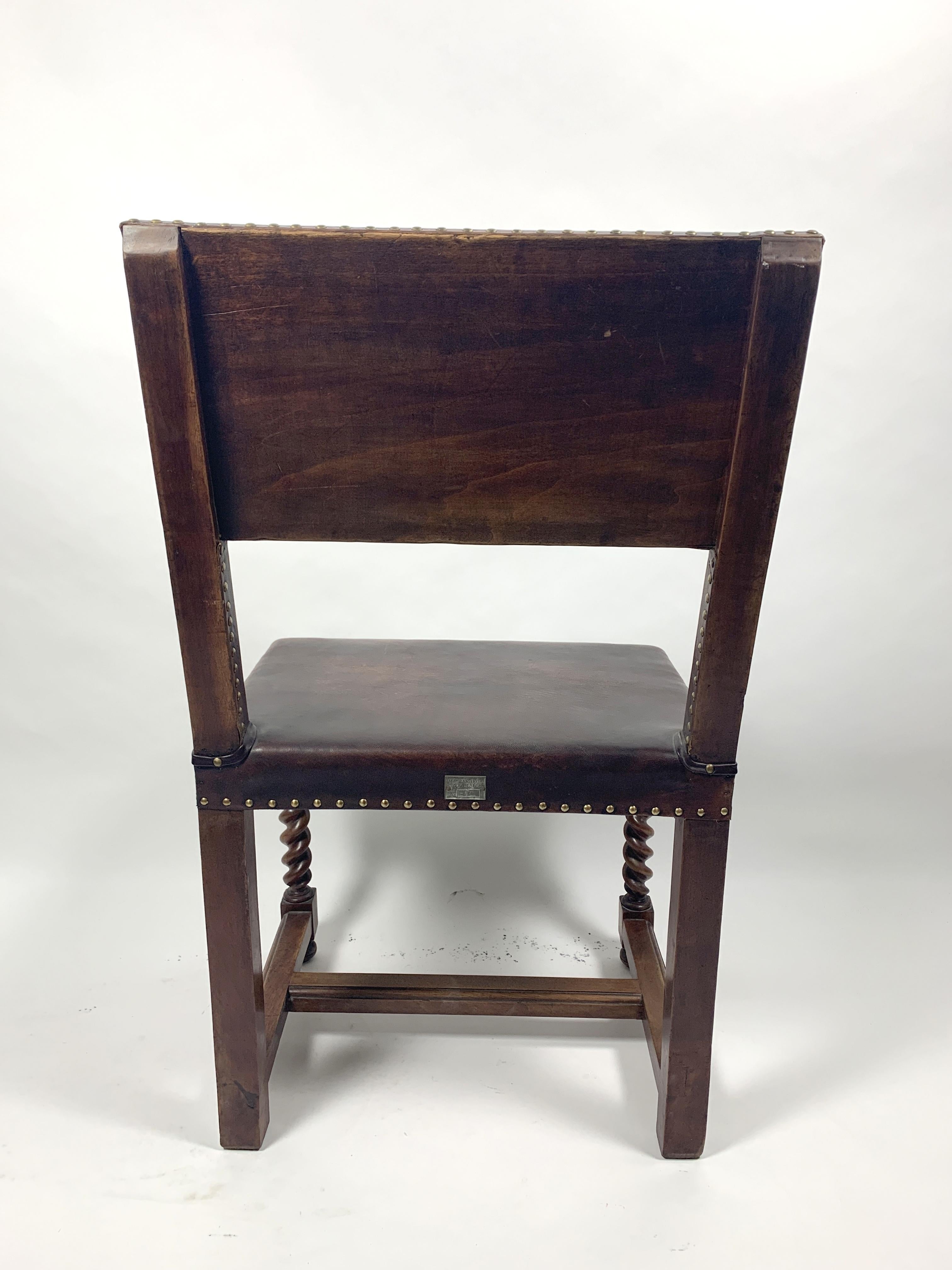 Historic Arts & Crafts Leather Chair, 1970s 3