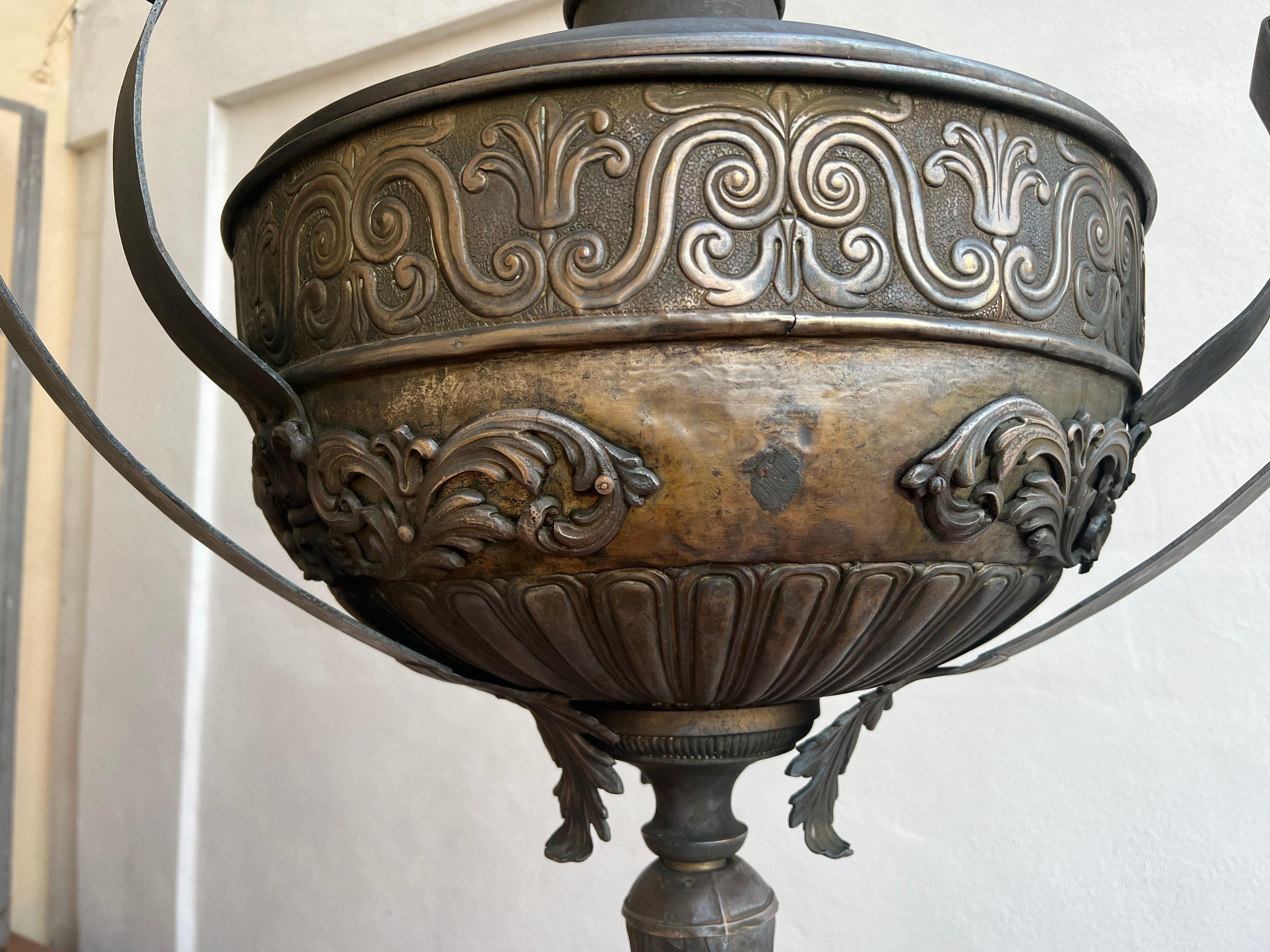 Historic bronze lantern from a monastery. Naples 1800 circa In Good Condition For Sale In Budapest, HU