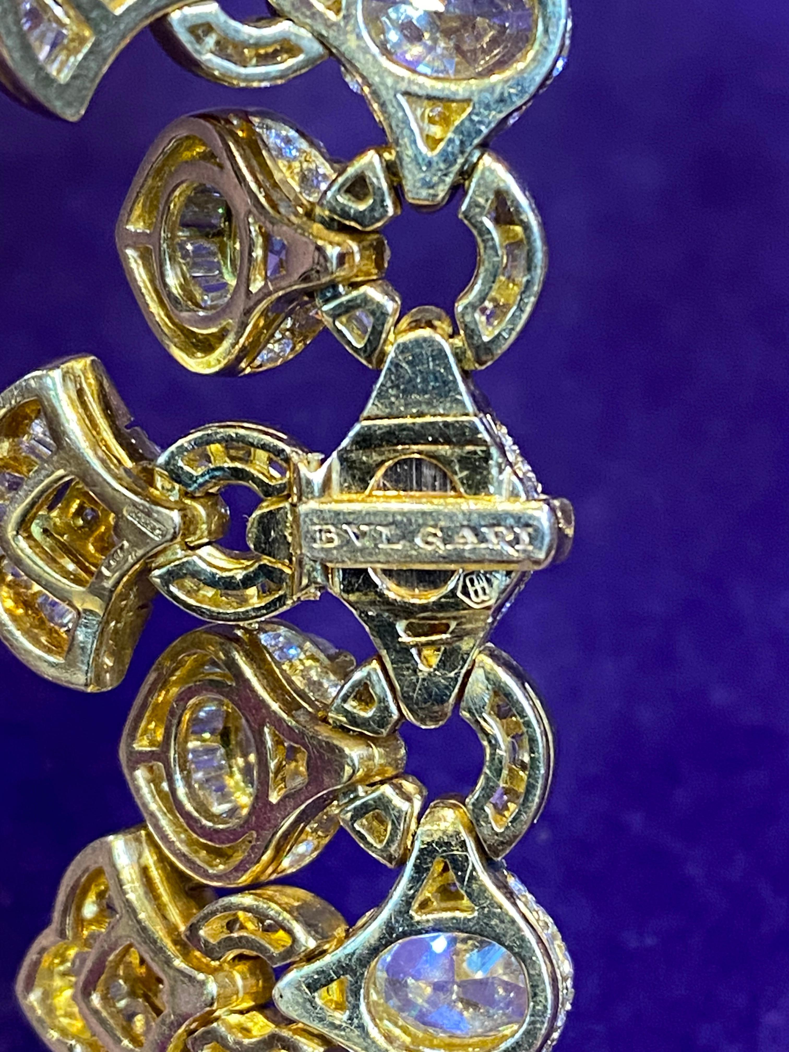 Historisches Bvlgari Diamant-Halskette & Ohrringe Set  im Angebot 8