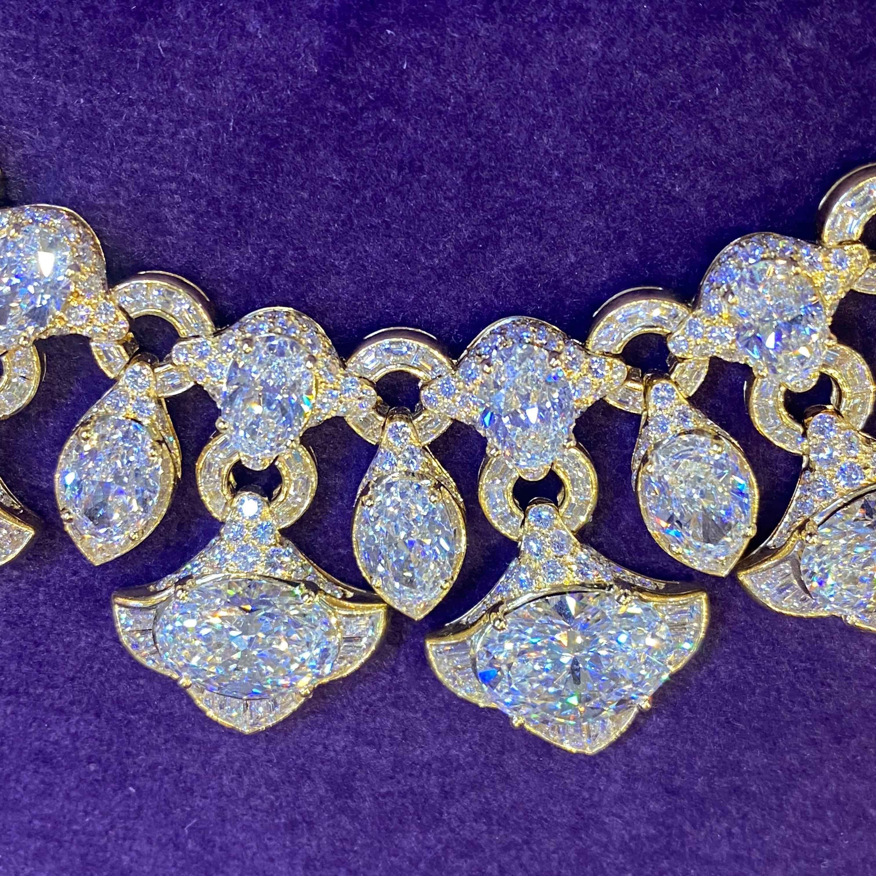 Historisches Bvlgari Diamant-Halskette & Ohrringe Set  im Angebot 10