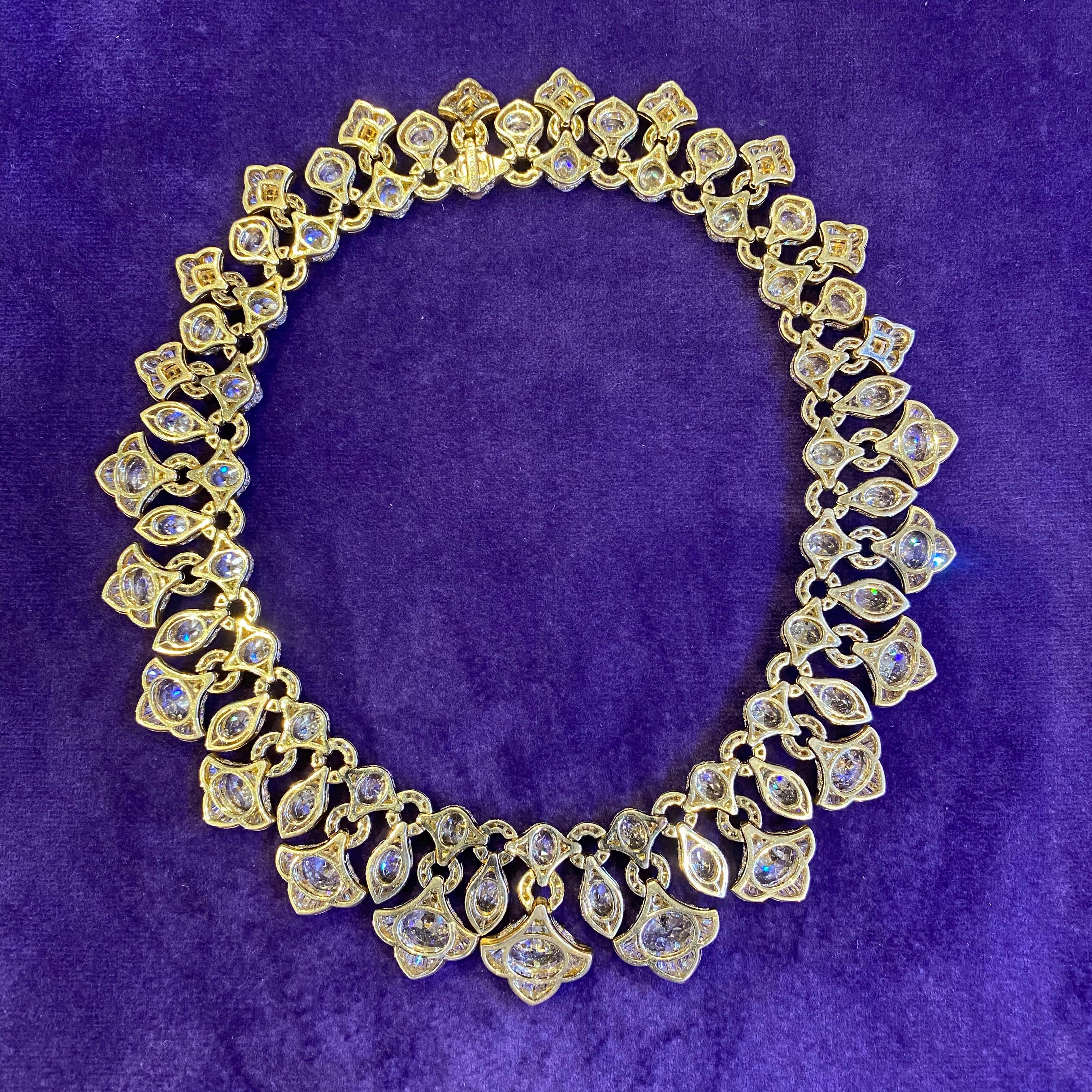 Historisches Bvlgari Diamant-Halskette & Ohrringe Set  im Angebot 11
