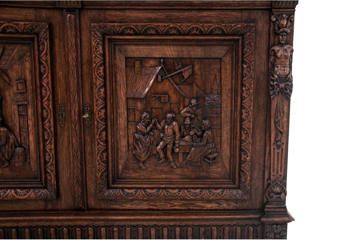 French Historic Carved Cupboard, France, circa 1880