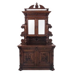 Credenza storica intagliata, Francia, 1880 circa