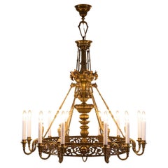 Historic Chandelier - Art nouveau Historism, Original from 1900
