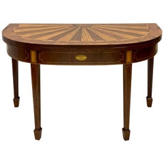 Historic Charleston Baker Furniture Federal Style Inlaid Flip-Top Table