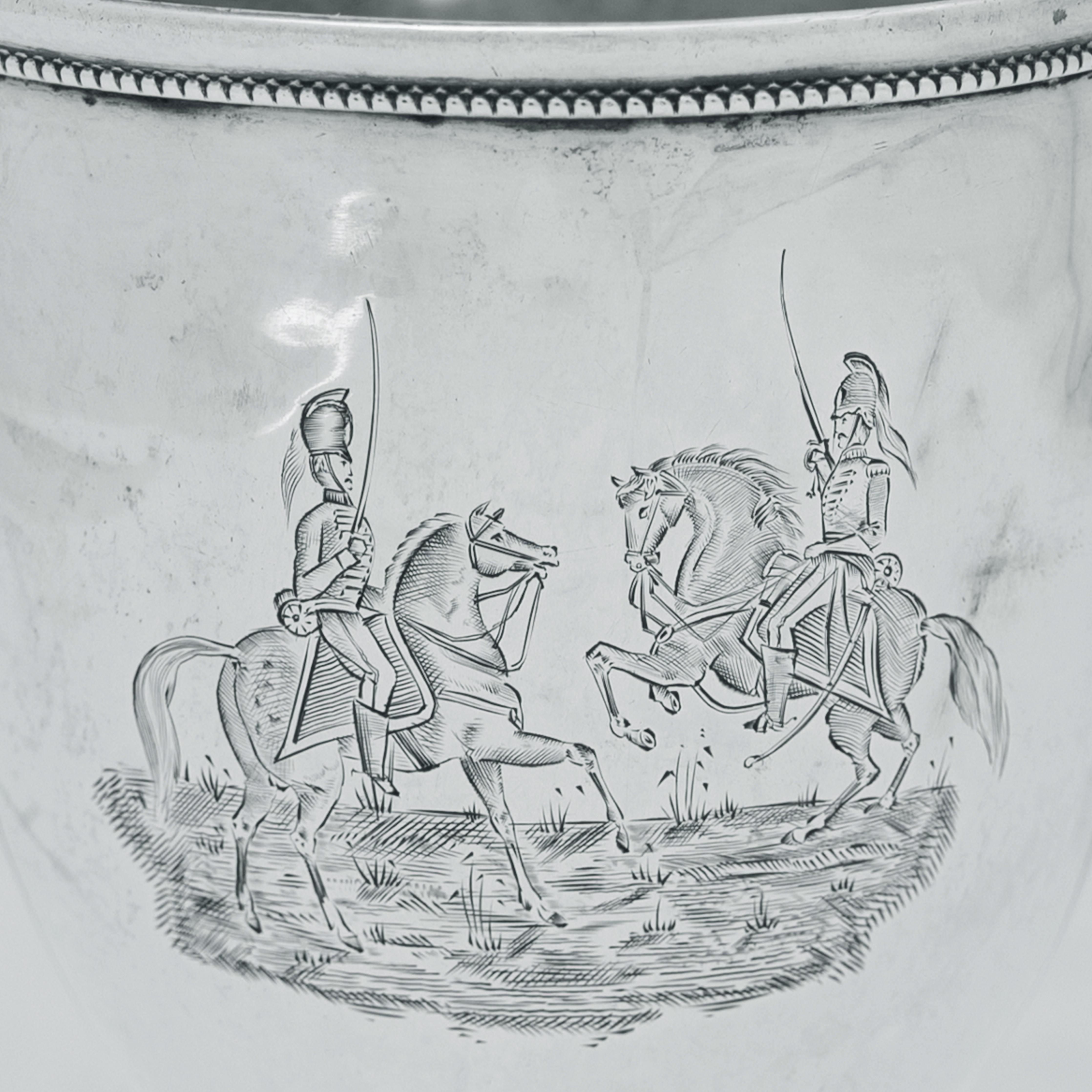 A Silver historique de Charleston - Light Dragoons vs Georgia Hussars, 1856 Bon état - En vente à Savannah, GA