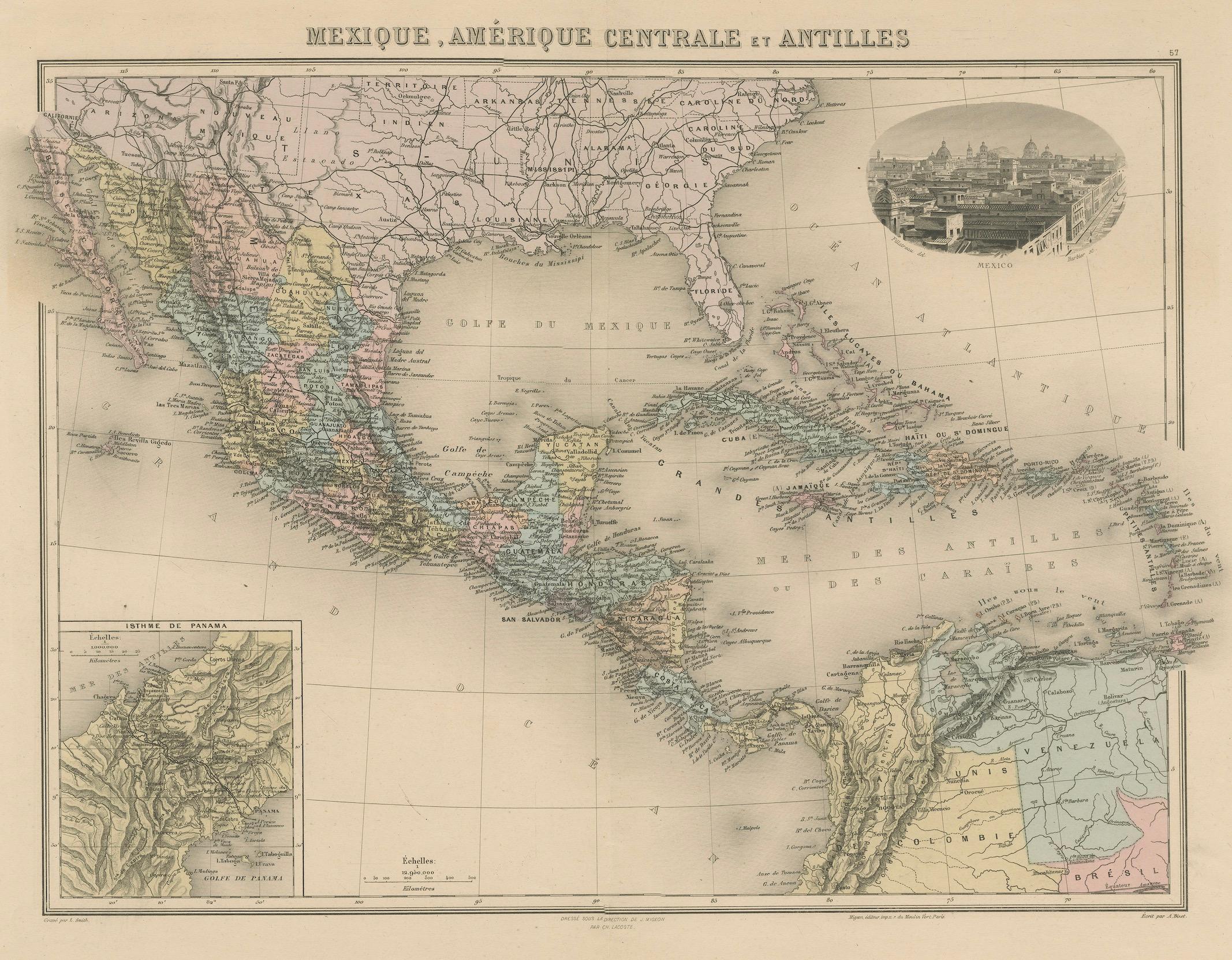 Este mapa francés del siglo XIX titulado 
