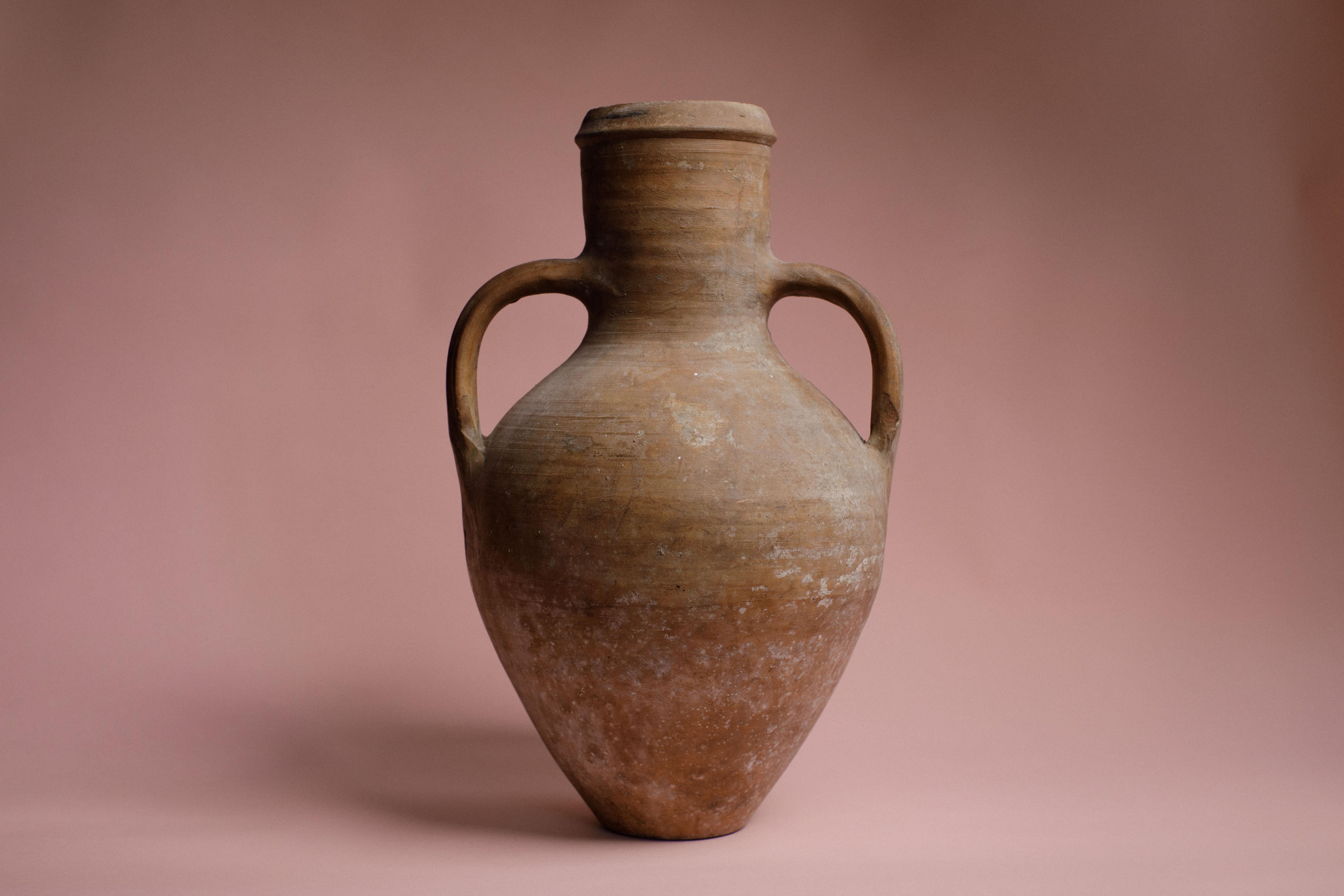 Historischer antiker Hitay-Tontopf - Vintage Terracotta Amphora 3