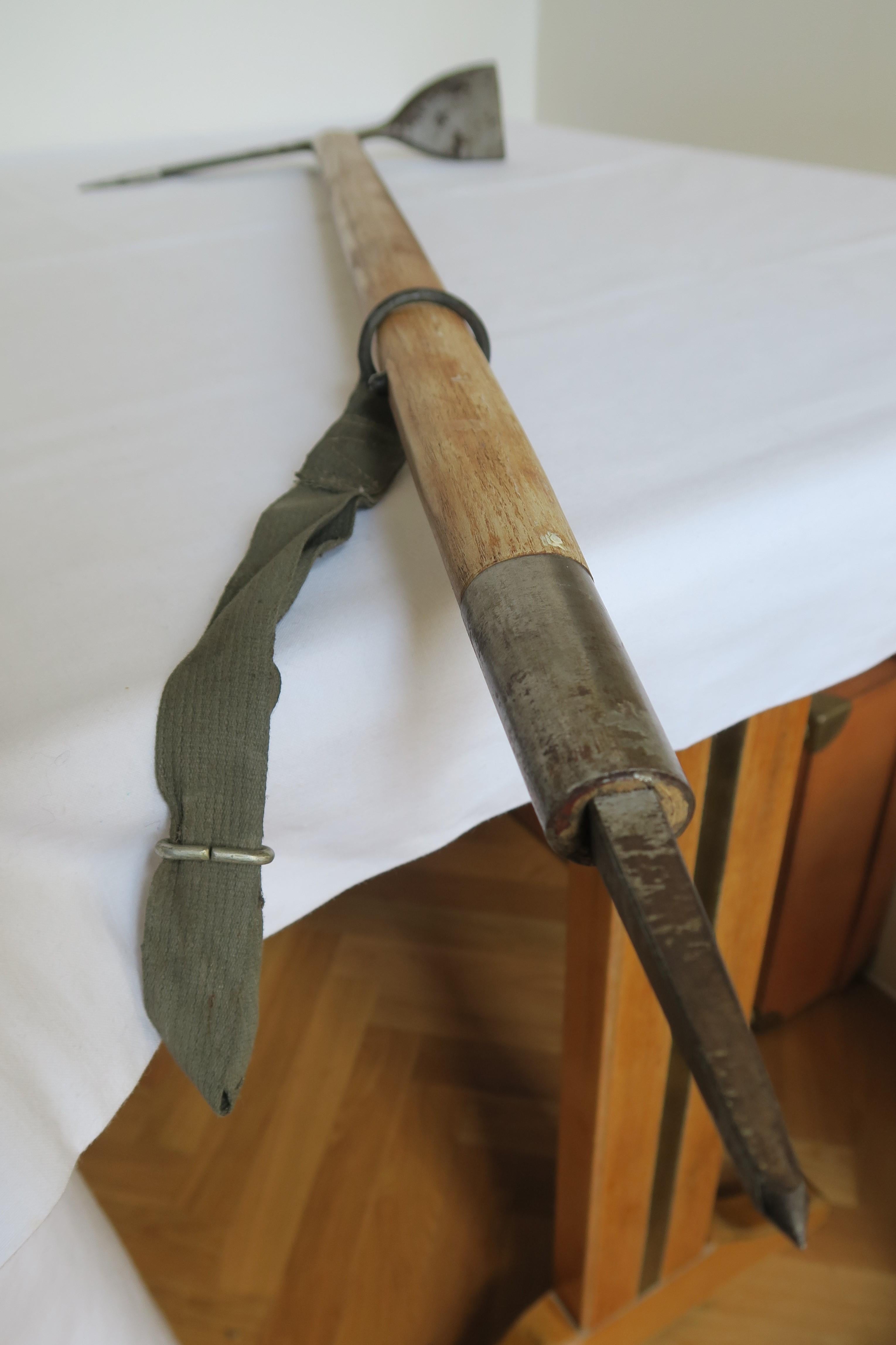 Hand-Crafted Historic Ice Ax from the K+K Army, circa 1840