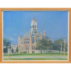 Historic Iowa Painting of Franklin County Courthouse by Frje Echeverria, 2010s