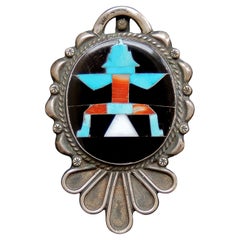 Ciondolo / spilla storica John Gordon Leak Zuni con ala di coltello intarsiata, 1938