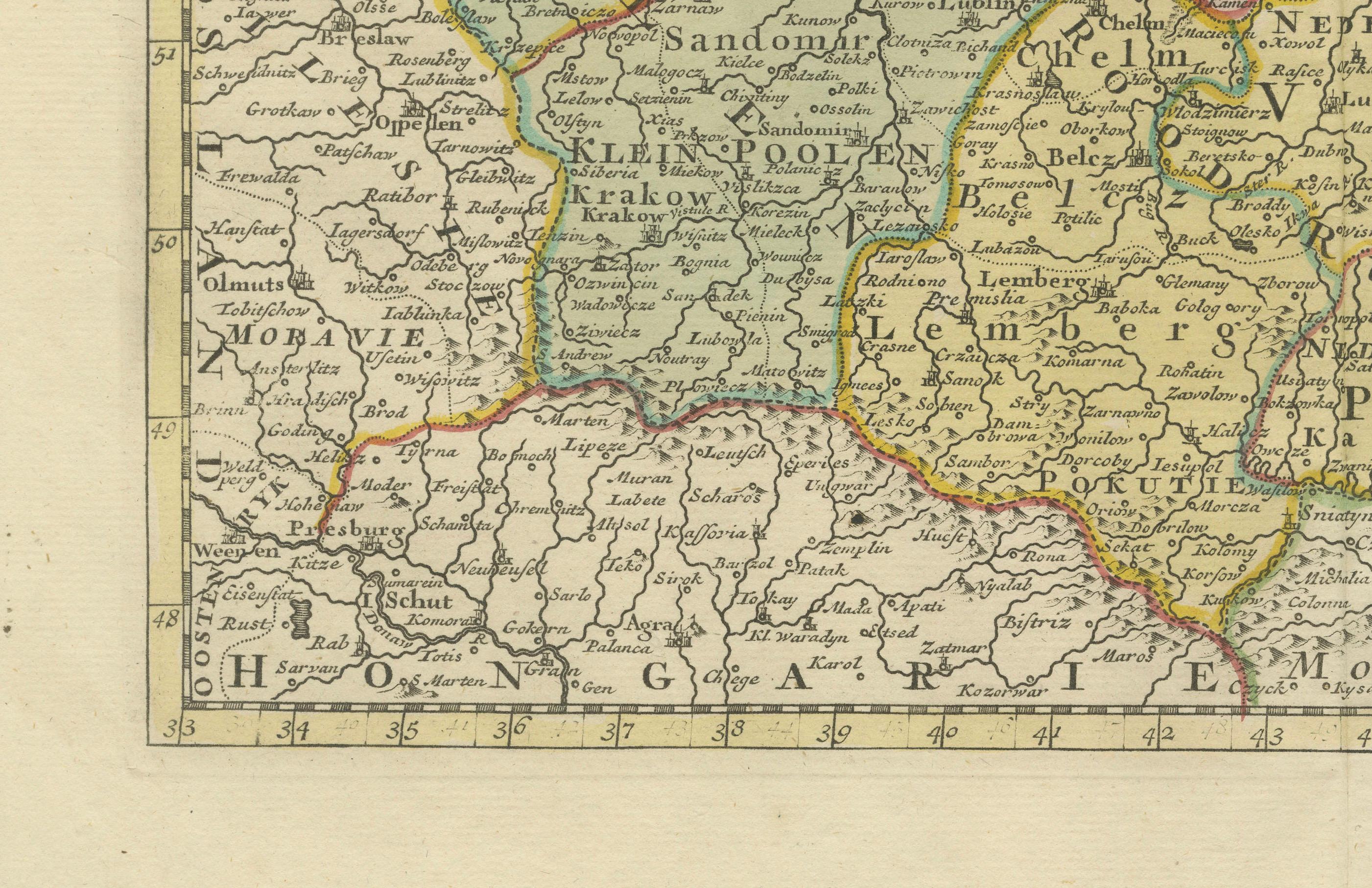 Historic Map of Poland and Lithuania – Tirion Edition c.1740 For Sale 1