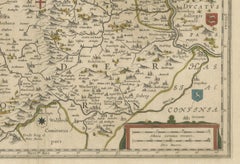 Historic Map of the Bishopric of Paderborn by Blaeu, a Masterpiece of 1645