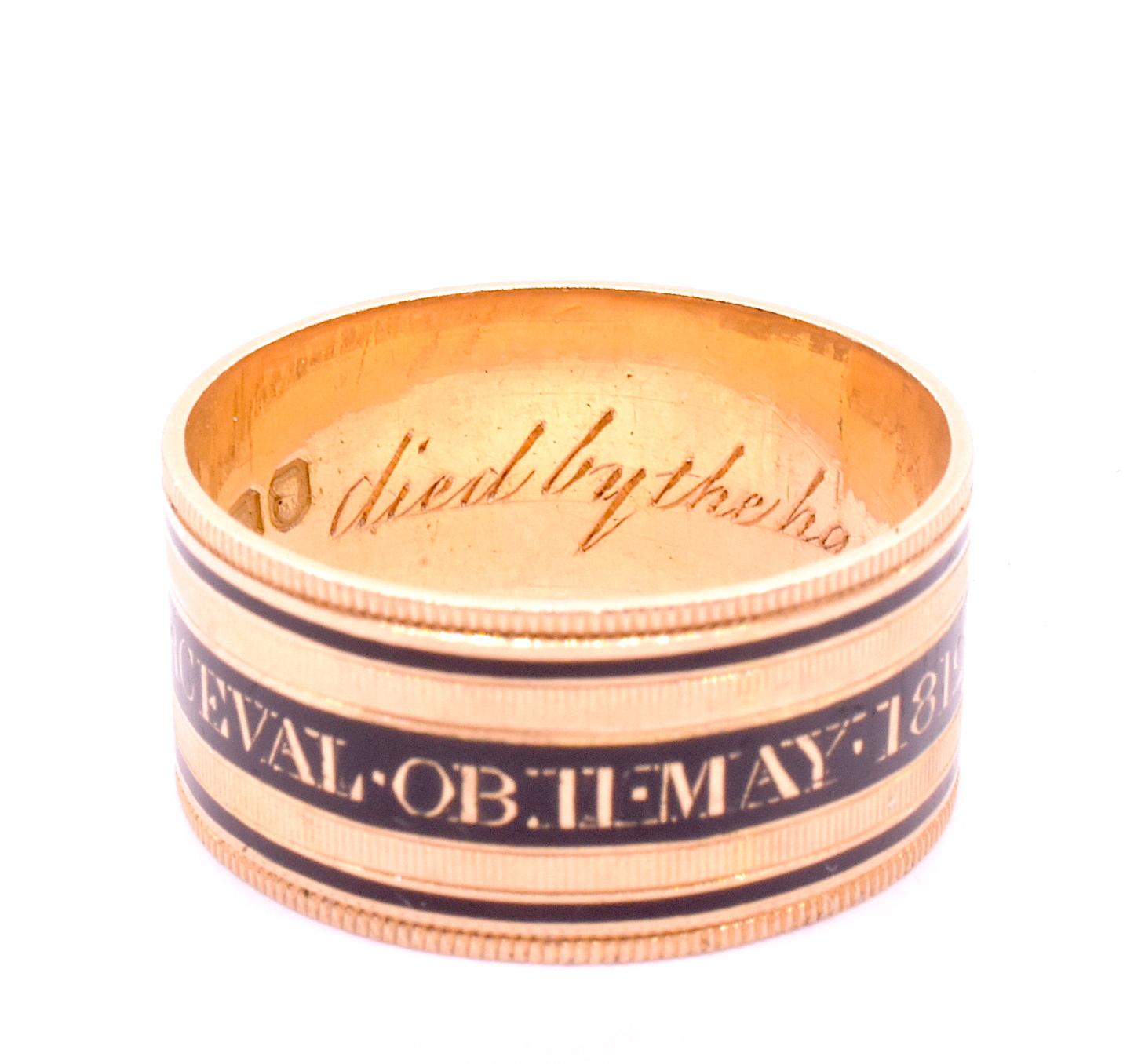 Georgian Historic Mourning Band for assassinated British PrimeMinister Spencer Perceval  