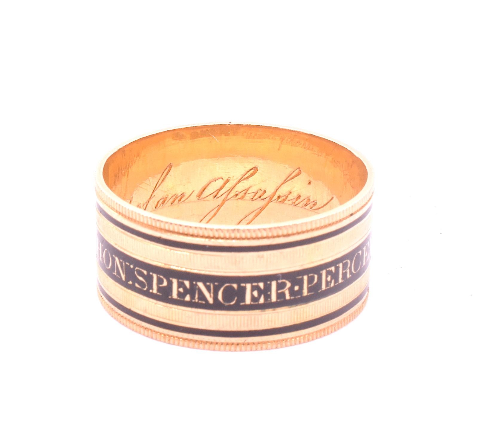Historic Mourning Band for assassinated British PrimeMinister Spencer Perceval   In Excellent Condition In Baltimore, MD