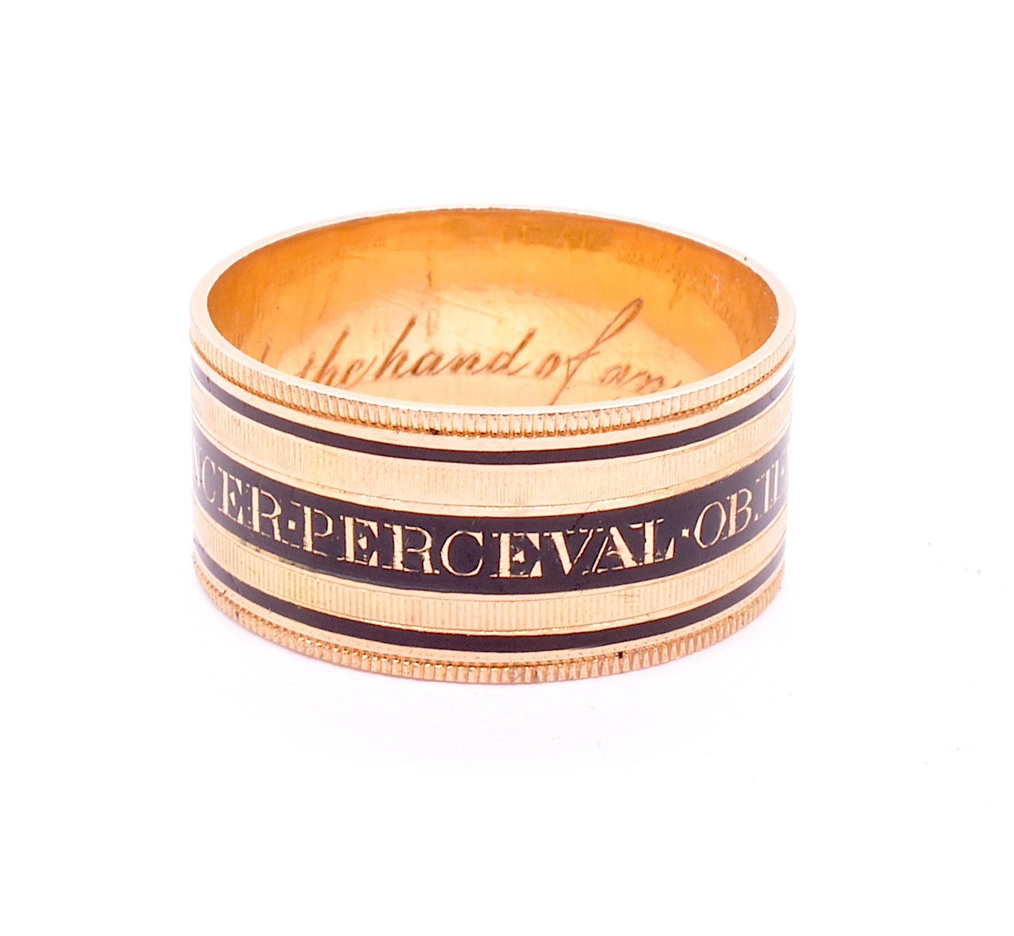 Women's or Men's Historic Mourning Band for assassinated British PrimeMinister Spencer Perceval  