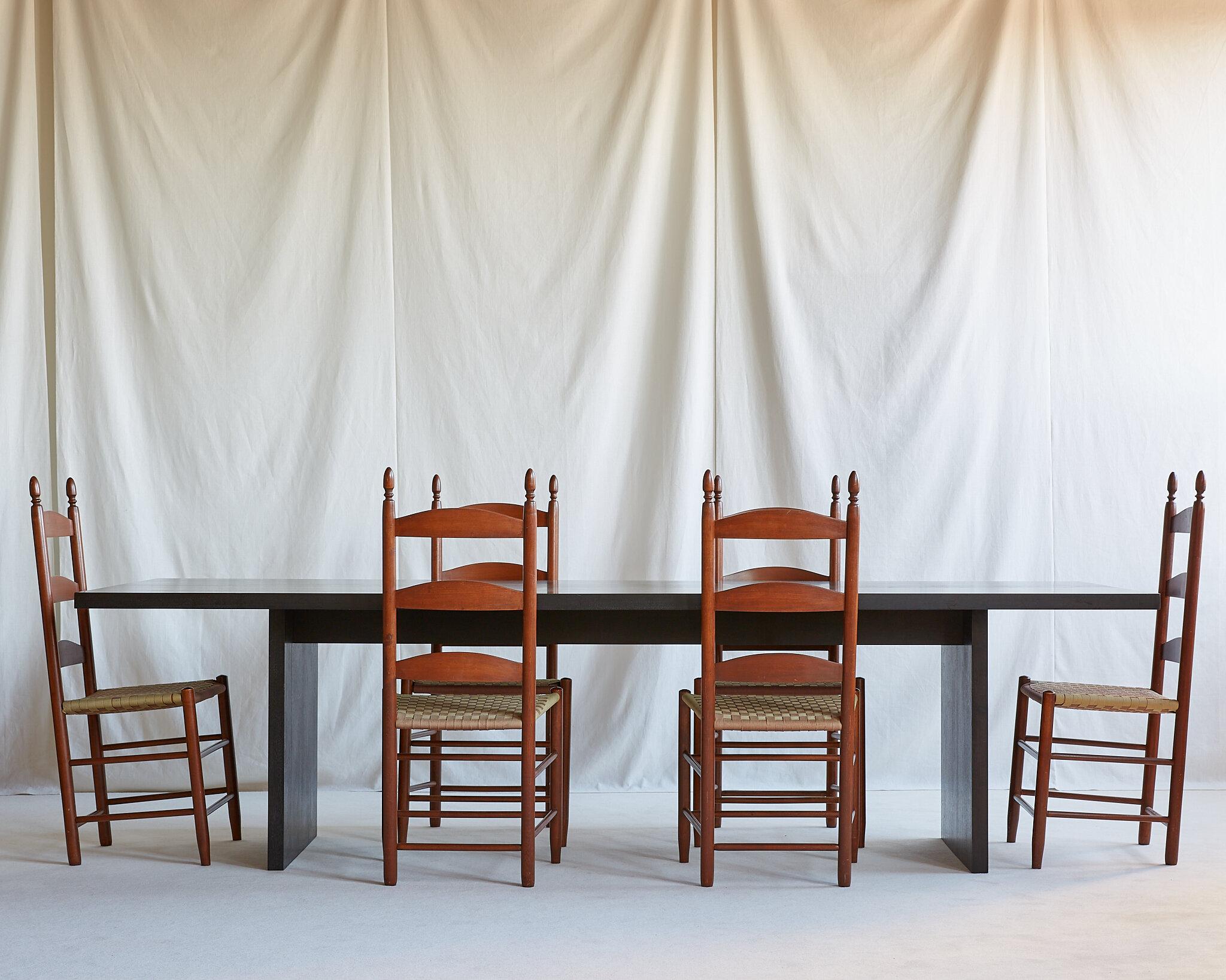 Wood Historic Set of 6 Shaker Dining Chairs, Mount Lebanon c 1935 For Sale
