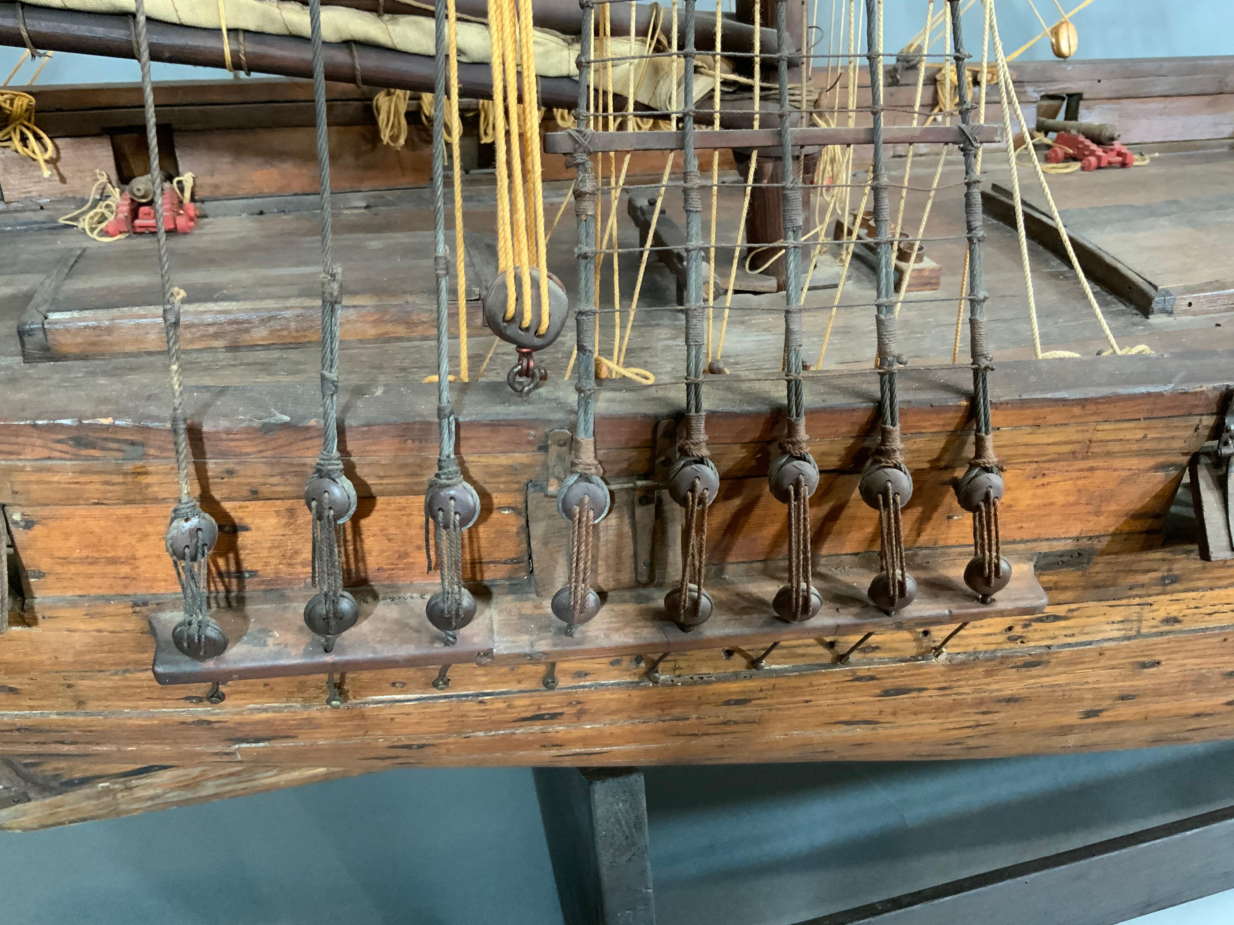 Historic Ship Model from the DeCoppet Collection In Excellent Condition In Norwell, MA