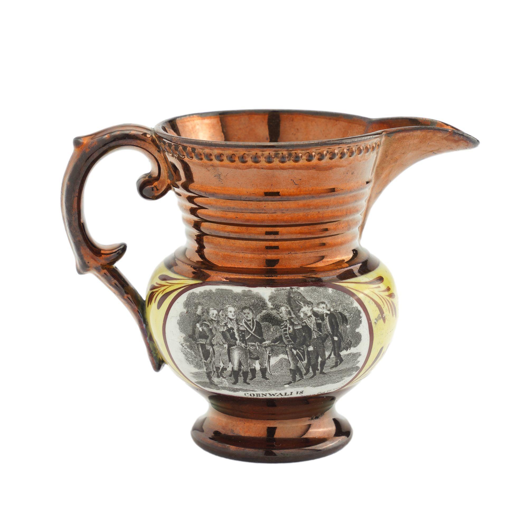 XIX secolo Storica brocca da latte in rame Staffordshire, 1825 ca. in vendita