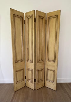 Historic St.Louis 1875 Mercantile Salvaged Doors 4 panel Floor Screen Divider