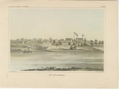 Historic View of Fort Smith, Arkansas, Overlooking the Arkansas River, 1856