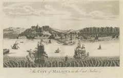Historic View of Malacca: An original 1777 Engraving by Middleton
