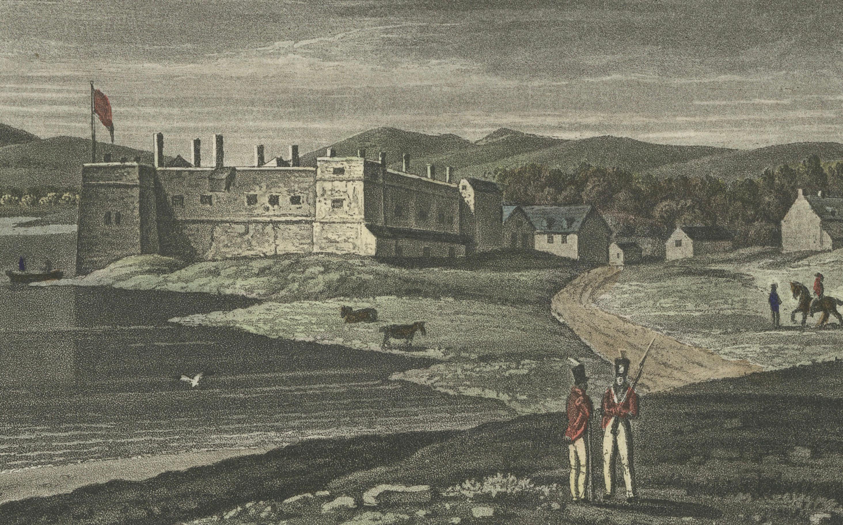Historic Views of Fort Chambly: A Timeless Canadian Landmark Engraved in 1814 In Good Condition In Langweer, NL