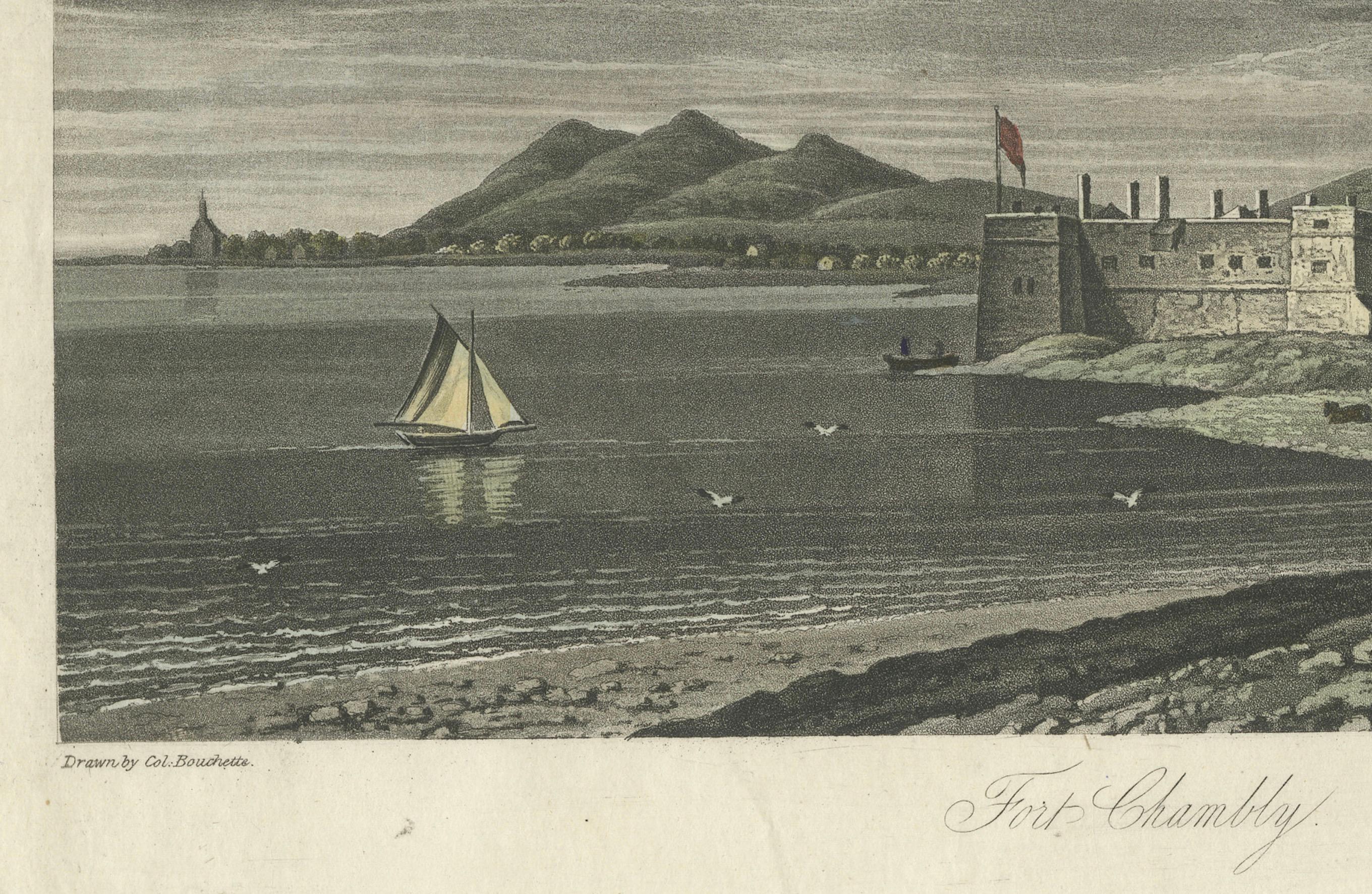 Early 19th Century Historic Views of Fort Chambly: A Timeless Canadian Landmark Engraved in 1814